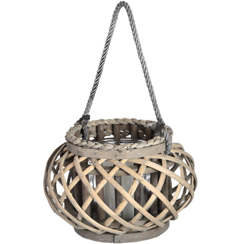 Small Wicker Basket Lantern Accessories Hill Interiors 