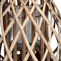 Small Wicker Bulbous Lantern Accessories Hill Interiors 