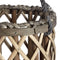 Small Wicker Lantern with Glass Hurricane Accessories Hill Interiors 