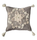 Snowflake Embroidered Cushion Natural Accessories Regency Studio 