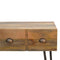 Solid Wood 4 Drawers Console Table with Iron Base Living Artisan Furniture 