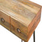 Solid Wood 4 Drawers Console Table with Iron Base Living Artisan Furniture 