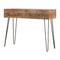 Solid Wood 4 Drawers Console Table with Iron Base Living Artisan Furniture 