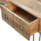 Solid Wood 4 Drawers Console Table with Iron Base Living Artisan Furniture 