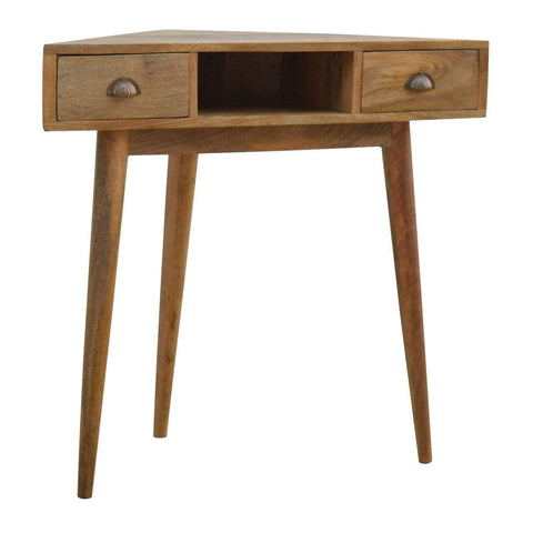 Solid Wood Corner Writing Desk Living Artisan Furniture 