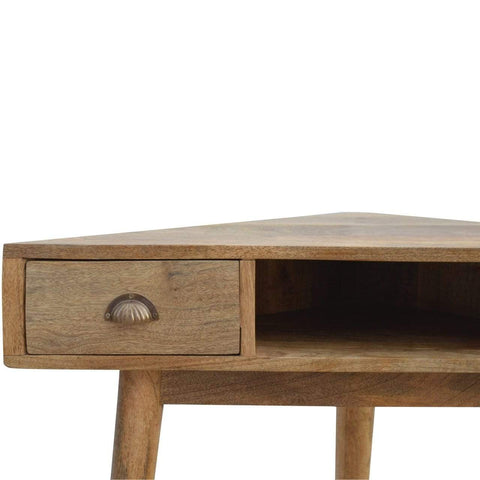 Solid Wood Corner Writing Desk Living Artisan Furniture 