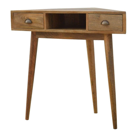Solid Wood Corner Writing Desk Living Artisan Furniture 