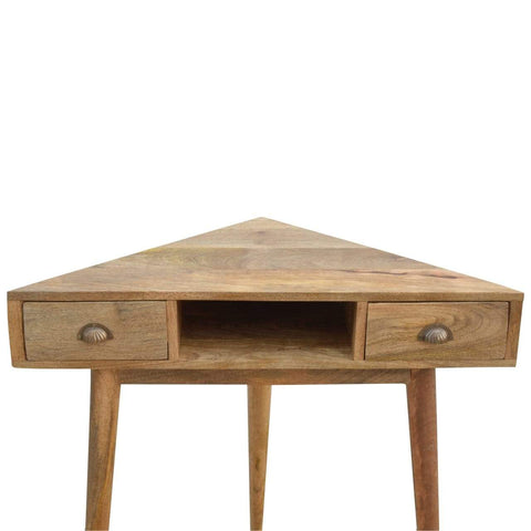 Solid Wood Corner Writing Desk Living Artisan Furniture 