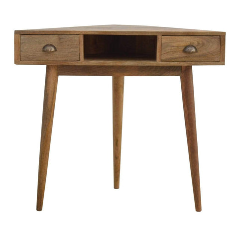 Solid Wood Corner Writing Desk Living Artisan Furniture 