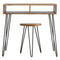 Solid Wood & Iron Base Writing Desk with Stool Living Artisan Furniture 