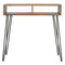 Solid Wood & Iron Base Writing Desk with Stool Living Artisan Furniture 