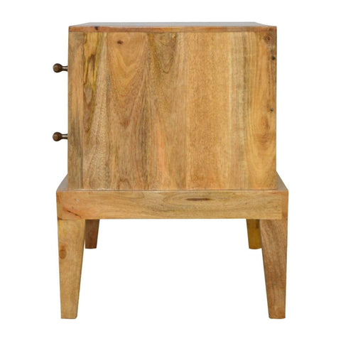 Solid Wood Media Unit with T-Bar Knobs Living Artisan Furniture 