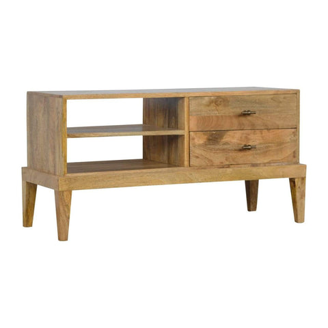 Solid Wood Media Unit with T-Bar Knobs Living Artisan Furniture 