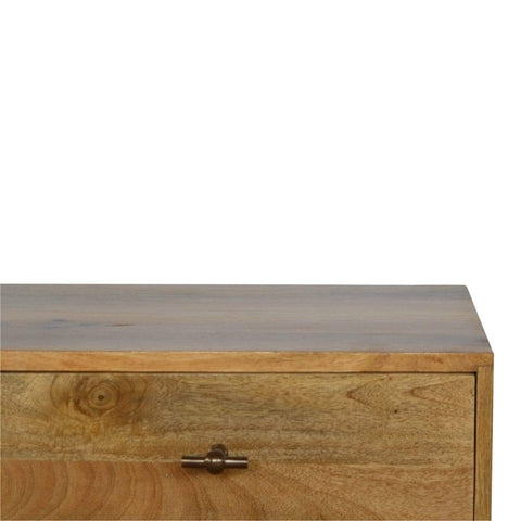 Solid Wood Media Unit with T-Bar Knobs Living Artisan Furniture 