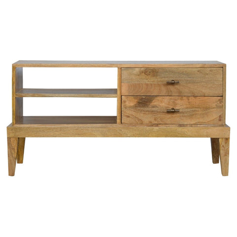 Solid Wood Media Unit with T-Bar Knobs Living Artisan Furniture 
