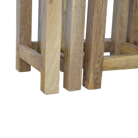 Solid Wood Set of 3 Nesting Tables Living Artisan Furniture 