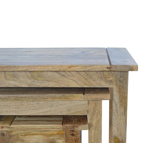 Solid Wood Set of 3 Nesting Tables Living Artisan Furniture 