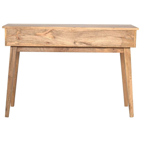 Solid Wood Writing Desk with 2 Drawers Living Artisan Furniture 