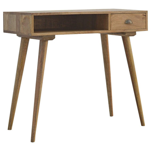 Solid Wood Writing Desk with Open Slot Living Artisan Furniture 