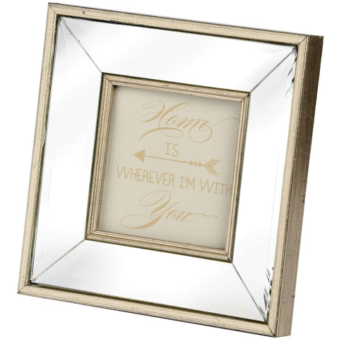 Square Mirror Bordered Photo Frame 4x4 Accessories Hill Interiors 