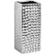 Square Silver Ceramic Dimple Effect Vase Accessories Hill Interiors 