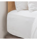 SS Organic Cotton Fitted Sheet White Double Sleeping Regency Studio 