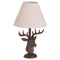 Stag Head Table Lamp With Linen Shade Lighting Hill Interiors 