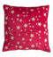 Star Metallic Velvet Cushion Red Accessories Regency Studio 