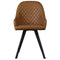 Stockholme Chequered Tan Dining Chair Dining Hill Interiors 