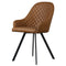 Stockholme Chequered Tan Dining Chair Dining Hill Interiors 