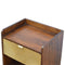 Sunrise Gold Carved Bedside Sleeping Artisan Furniture 