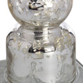 Tall Antique Silver Glass Candle Column Accessories Hill Interiors 