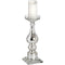 Tall Antique Silver Glass Candle Column Accessories Hill Interiors 