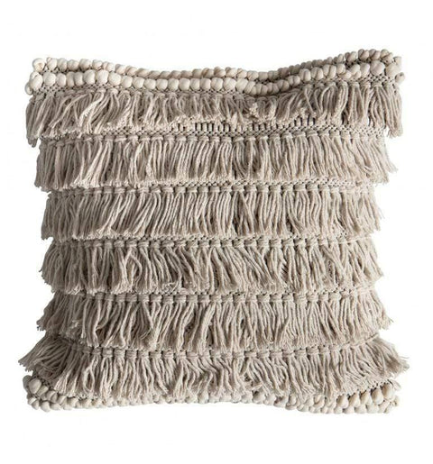 Tallara Fringed Cushion Black/Cream Accessories Regency Studio 