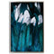 Teal And Silver Feather Glass Image In Silver Frame Accessories Hill Interiors 