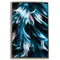 Teal Feather Glass Image In Silver Frame Accessories Hill Interiors 