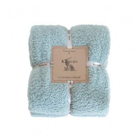 Teddy Fleece Throw Duck Egg Accessories Regency Studio 