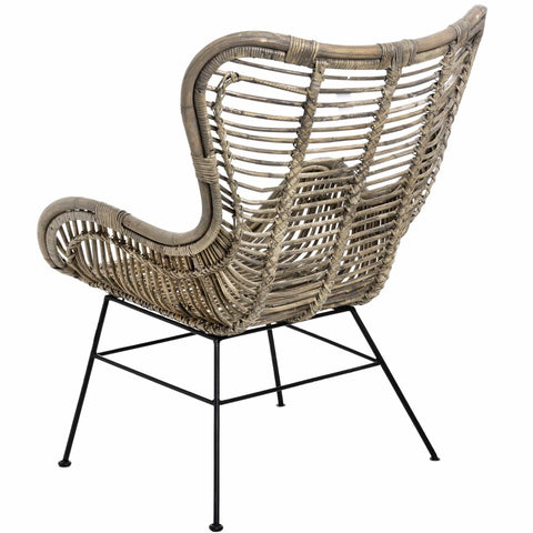 The Bali Collection Full Rattan Wing Chair Living Hill Interiors 