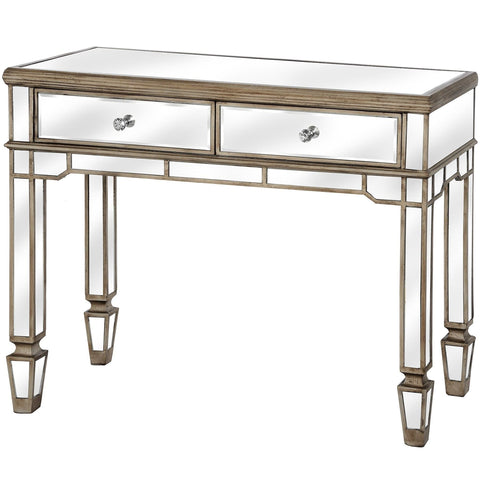 The Belfry Collection 2 Drawer Mirrored Console Table Living Hill Interiors 