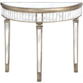 The Belfry Collection Half Moon Mirrored Table Living Hill Interiors 