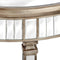 The Belfry Collection Half Moon Mirrored Table Living Hill Interiors 