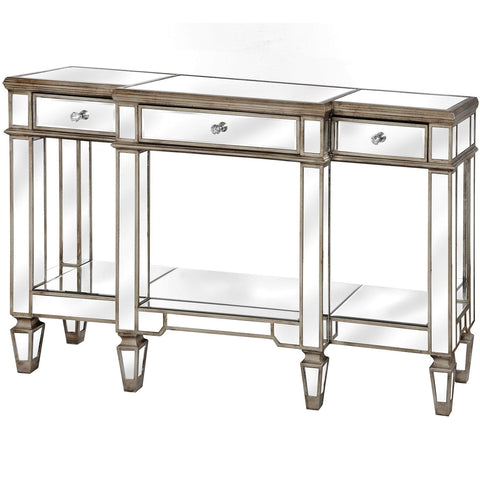 The Belfry Collection Mirrored Display Console Living Hill Interiors 