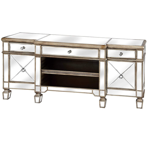 The Belfry Collection Mirrored Media Unit Living Hill Interiors 