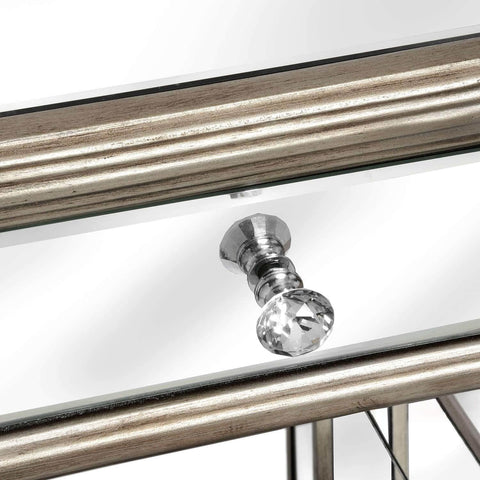 The Belfry Collection One Drawer Mirrored Cocktail Table Living Hill Interiors 