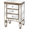 The Belfry Collection Three Drawer Mirrored Bedside Sleeping Hill Interiors 