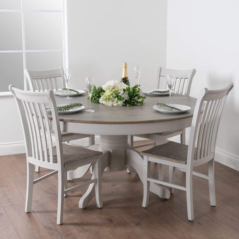 The Liberty Collection Large Round Dining Table Dining Hill Interiors 