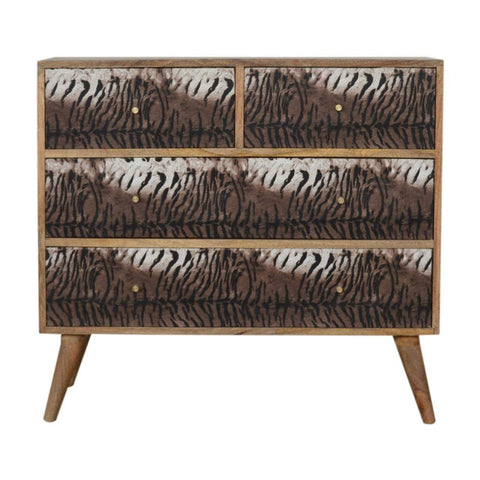 Tiger Drawer Print Chest Sleeping Artisan Furniture 