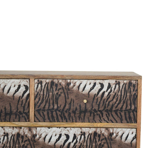Tiger Drawer Print Chest Sleeping Artisan Furniture 
