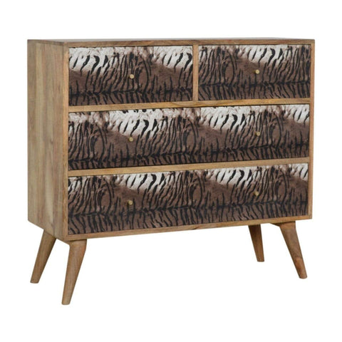 Tiger Drawer Print Chest Sleeping Artisan Furniture 
