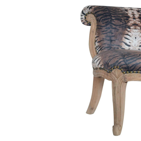 Tiger Printed Studded Chair Living Artisan Furniture 